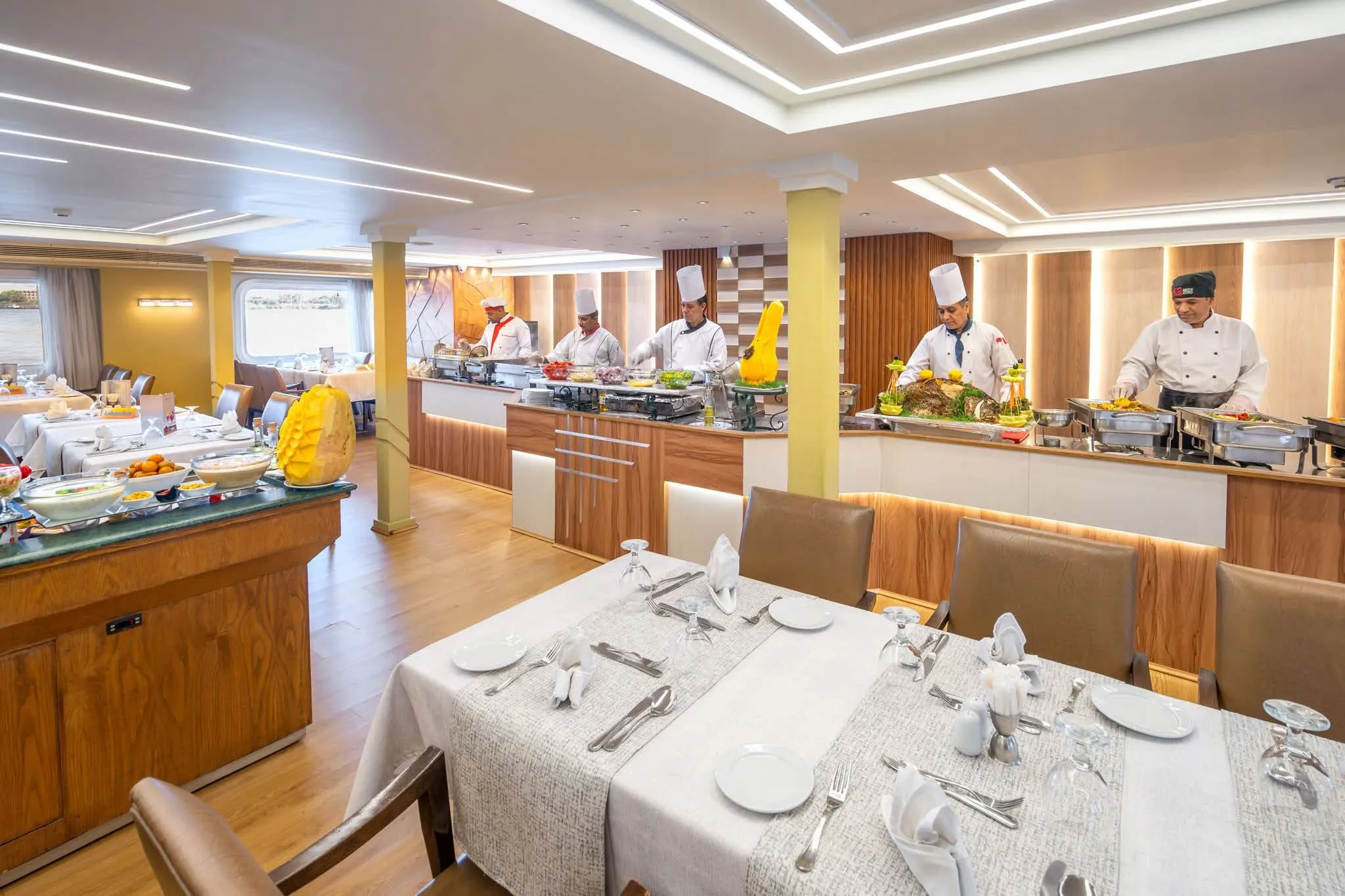 Restaurant aboard the HS Solaris II Nile Cruise Nile cruise